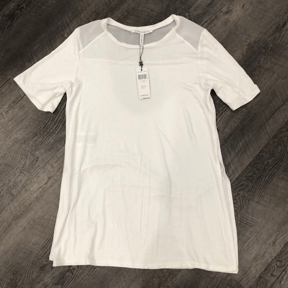 NWT BCBGeneration Short Sleeve Shirt with Slits